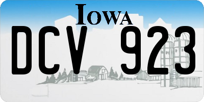 IA license plate DCV923