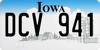 IA license plate DCV941