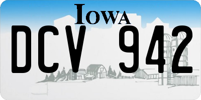 IA license plate DCV942