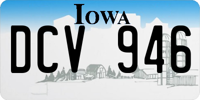 IA license plate DCV946