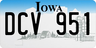 IA license plate DCV951