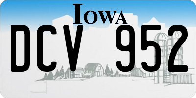 IA license plate DCV952