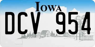 IA license plate DCV954