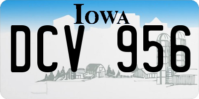 IA license plate DCV956