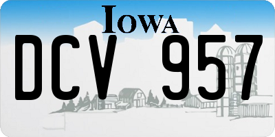 IA license plate DCV957