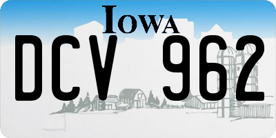 IA license plate DCV962