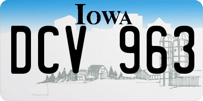 IA license plate DCV963