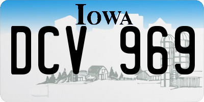 IA license plate DCV969