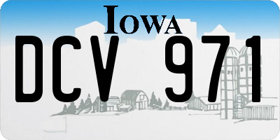 IA license plate DCV971