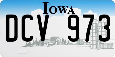 IA license plate DCV973