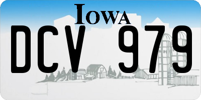 IA license plate DCV979