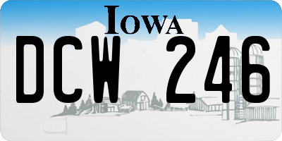 IA license plate DCW246