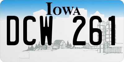 IA license plate DCW261