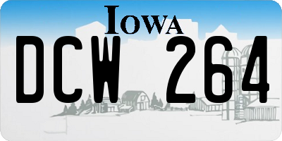 IA license plate DCW264