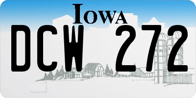 IA license plate DCW272