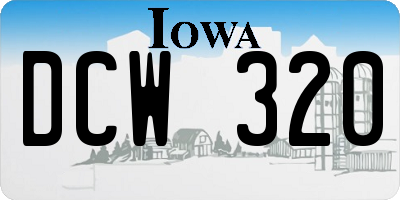 IA license plate DCW320