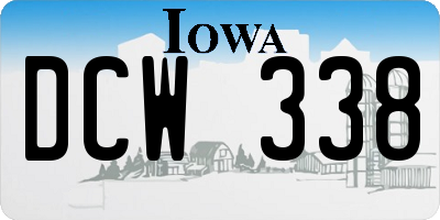 IA license plate DCW338