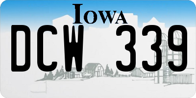 IA license plate DCW339