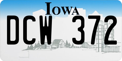 IA license plate DCW372