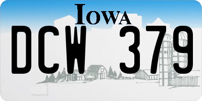IA license plate DCW379