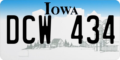 IA license plate DCW434