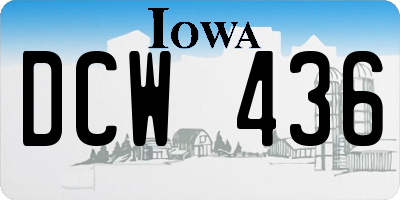 IA license plate DCW436