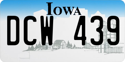 IA license plate DCW439