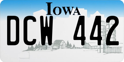 IA license plate DCW442