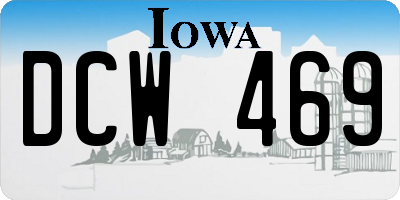 IA license plate DCW469