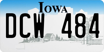 IA license plate DCW484