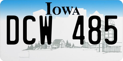 IA license plate DCW485