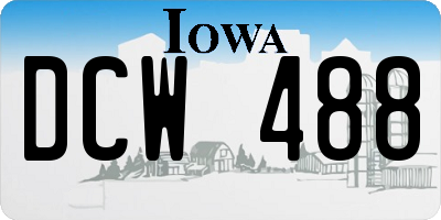 IA license plate DCW488