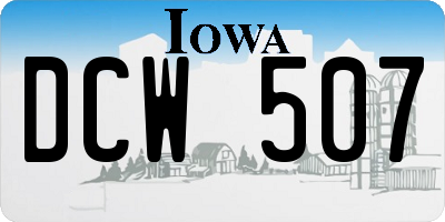 IA license plate DCW507