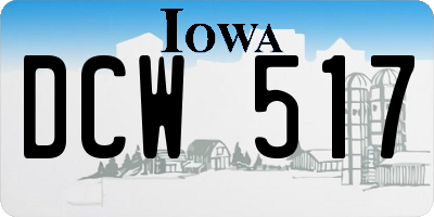 IA license plate DCW517