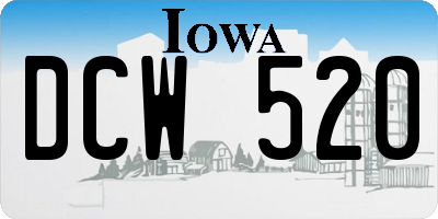 IA license plate DCW520