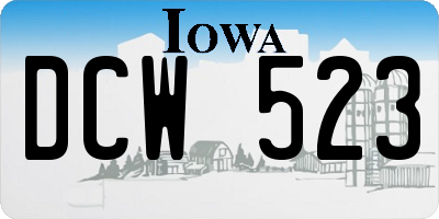 IA license plate DCW523