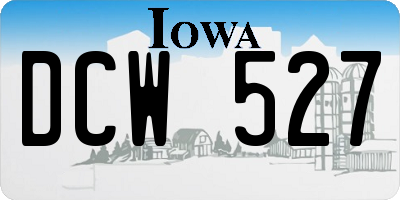 IA license plate DCW527