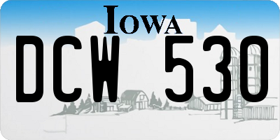 IA license plate DCW530