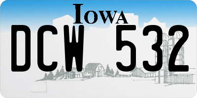 IA license plate DCW532