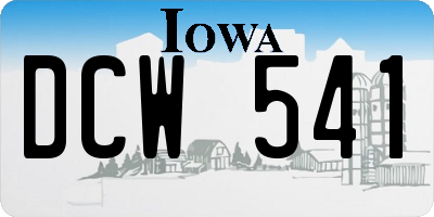 IA license plate DCW541