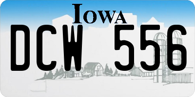 IA license plate DCW556