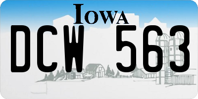 IA license plate DCW563