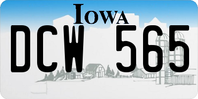 IA license plate DCW565