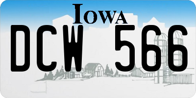 IA license plate DCW566