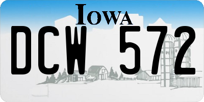 IA license plate DCW572