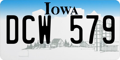 IA license plate DCW579