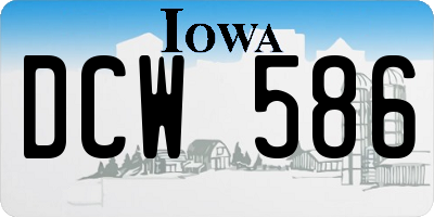 IA license plate DCW586