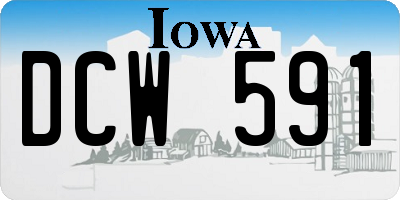 IA license plate DCW591