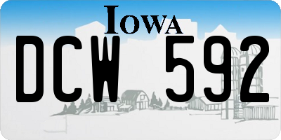 IA license plate DCW592