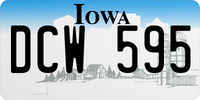 IA license plate DCW595
